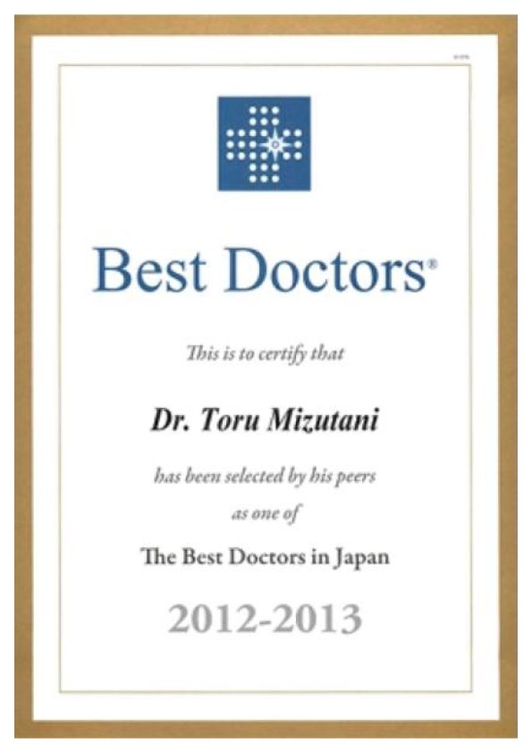 水谷徹教授が 10年連続で Best Doctors  に選出されました。